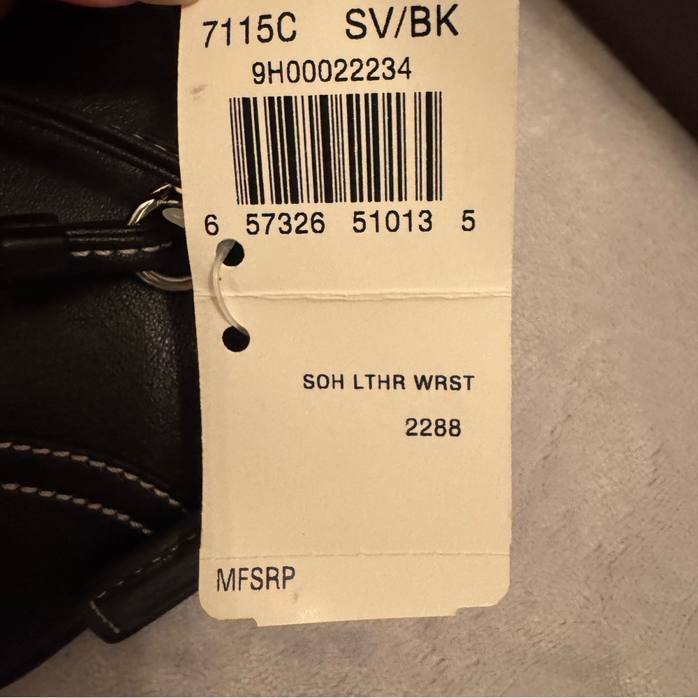 Vintage Coach Soho Black Leather Wristlet 7115C NWT‎ w/ Box & Tags - Picture 5 of 11